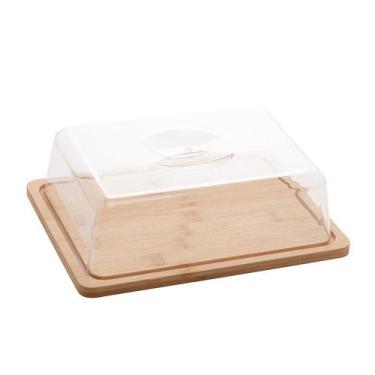 Imagem de Prato para Queijo Lyor de Bambu Natural 24cm x 18,5cm