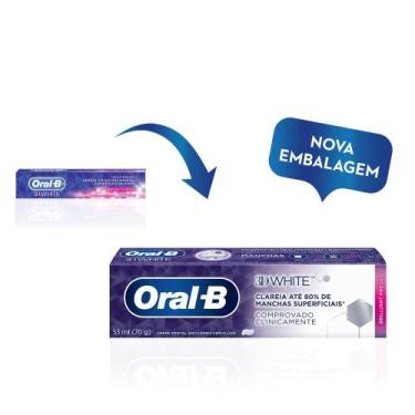 Imagem de Kit 3 creme dental oral-b 3d white brilhante fresh 70g - ORAL B