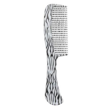 Imagem de Pente De Plástico Com Dentes Médios Animal Print Marco Boni, Cinza
