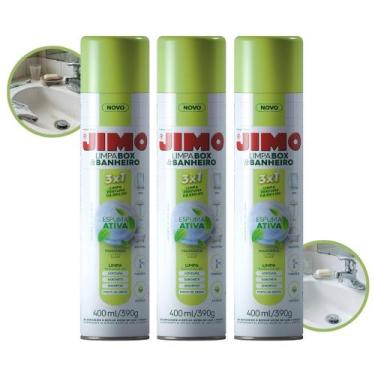 Imagem de Kit 3 Jimo Limpa Box Banheiro Spray 400ml Fragrância Citrus Suave