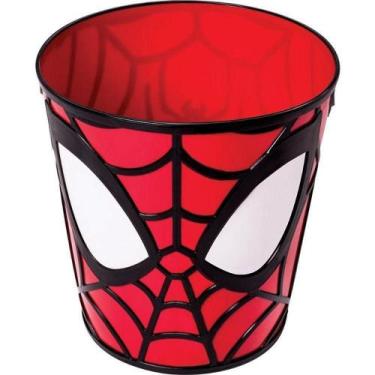Imagem de Balde para Pipoca Homem-Aranha 3D 2,1L Polipropileno Vermelho Plasútil