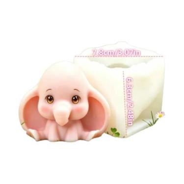 Imagem de Molde De Silicone 3D De Elefante Kawaii Para Bebê Dumbo, Artesanato Em