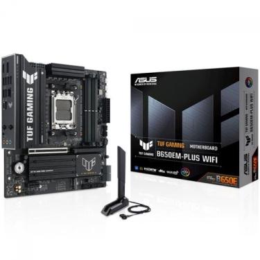 Imagem de Placa Mãe Asus TUF-Gaming B650EM-Plus WIFI, Chipset B650, AMD AM5, MAT