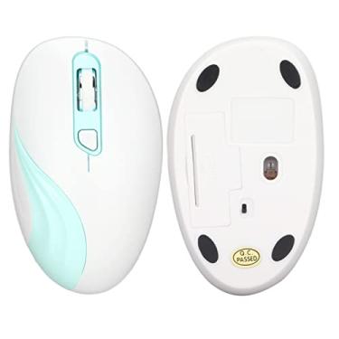 Imagem de Mouse sem fio silencioso, mouse sem fio que economiza energia Plug and Play DPI ajustável de recepção de longa distância Design ergonômico para desktop para laptop para computador(azul)