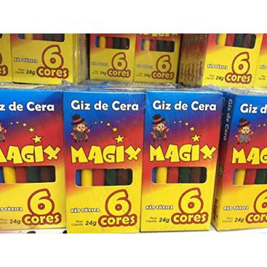 Imagem de Giz De Cera Magix 24gr/ 6 Cores/Kit Com 12 Unidades