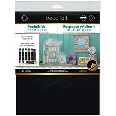 Imagem de iCraft Folhas de toner Deco Foil PeelnStick, 20,32 x 26,66 cm, 2 unidades