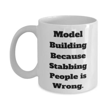 Imagem de Caneca Love Model Building 311.8 g 425.2 g, Model Building Because Stabbing People is., Presentes para homens e mulheres, presente de, copo para construção de modelos