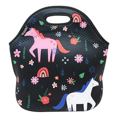 Imagem de Wrapables Lancheira de neoprene isolada, unicórnios