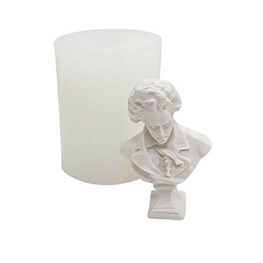 Imagem de vela silicone, retrato ídolo 3D, corpo resina celebrida, silicone para desenho ídolo para vela artesanato DIY vela gesso estátua sabão resina epóxi