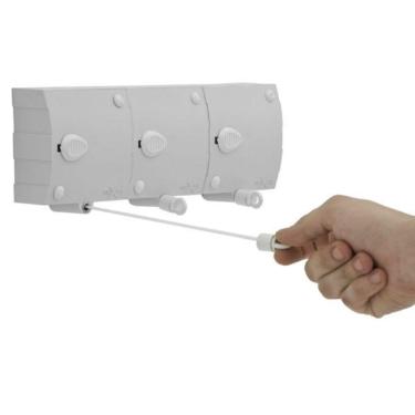 Imagem de Varal Modular Recolhimento Automático com 3 Módulos e 6m