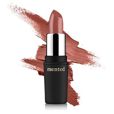 Imagem de Mented Batom Cosmetics Nude para mulheres, batom semifosco de longa duração, vegano hidratante, livre de parabenos e crueldade, melhora todas as tezes, perfeito para maquiagem diária, pêssego