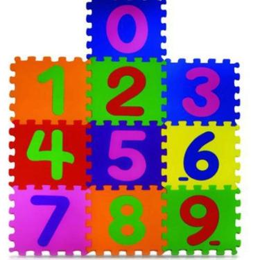Imagem de Tapete Tatame Infantil Em Eva Numérico 10 Peças Bebê