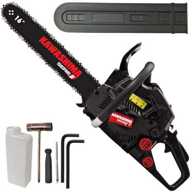 Imagem de Motosserra À Combustão Kawashima KCS 400-E 37,2cc 2 Tempos Com Sistema de Lubrificação da Corrente de 57 Elos Para Uso Em Chácaras