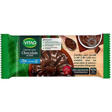 Imagem de Barra P/Cobertura Choc.Ao Leite Zero Acuc.Sem Gluten 250G Vitao