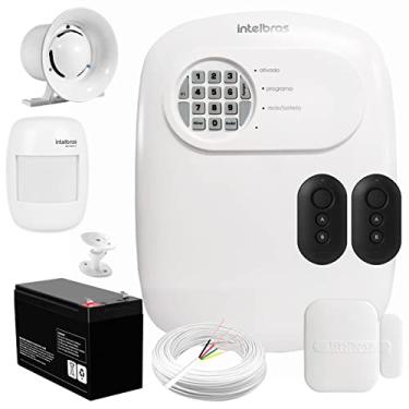 Imagem de Kit Central de Alarme ANM 24 NET Intelbras + 1 Sensor XAS 4010 Smart + 1 Sensor IVP 2000 SF + Bateria + Sirenes + Cabo