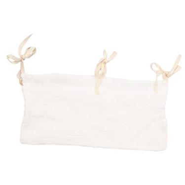 Imagem de YIJU Multi-use Bebê Berçário Organizador Organizador de Armazenamento Organizador de Berço Pendurado -fralda para Bebê Essenciai, Branco