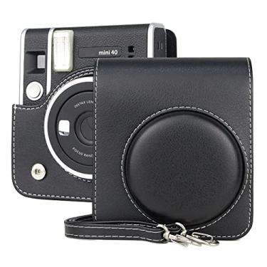 Imagem de Yunchao Acessórios para câmeras Câmera de corpo inteiro Retro PU couro de couro PU com alça para fujifilm mini 40 Sacos de câmera