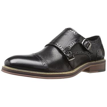 Imagem de ZANZARA Amedeo Sapato Oxford masculino sem cadarço casual sem cadarço, Preto, 43