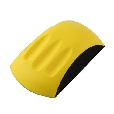 Imagem de SHENGANG Almofada manual blocos de lixa 5/6 polegadas gancho laço lixa disco de polimento para móveis de madeira moagem de artesanato doméstico, 5 polegadas