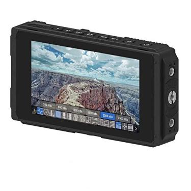 Imagem de Fotga E50S 5 polegadas ultra brilhante 2500 nits monitor de campo de câmera com tela sensível ao toque, Wavaform, vetor, entrada/saída HDMI 4K, 3G SDI, compartimento de bateria dupla, visibilidade de luz do dia 2200, IPS, para câmera DSLR de vídeo cinema..
