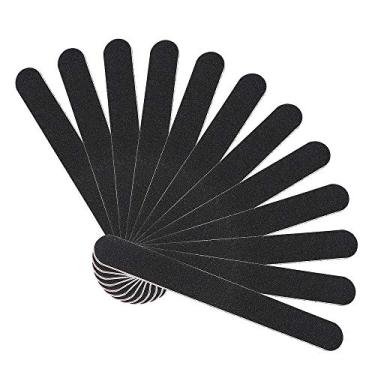 Imagem de Conjunto de 12 peças de lixa de unhas grossa profissional, placas de esmeril para unhas 100/180 gramas, arquivos de unhas resistentes para unhas de acrílico/gel/natural, grande filtro de unhas para uso doméstico e salão