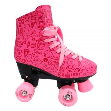 Imagem de Patins Roller Estilo New Rosa - Dm Toys