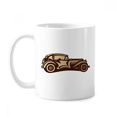Imagem de Caneca marrom clássica de desenho de carros caneca cerâmica xícara de porcelana café louça