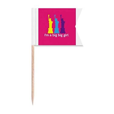 Imagem de Letras emocionais femininas inglesas clássicas bandeiras de palito de dente, marcação de rotulagem para bolo de festa, comida, placa de queijo