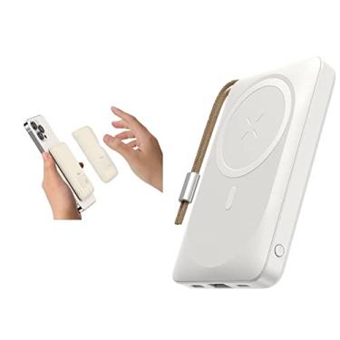 Imagem de Carregador Power Bank Magnética Portátil p/iPhone 22w Rock 10.000mah P89 Branca