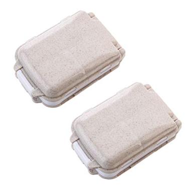 Imagem de 2 Peças Estojo De Remédios De Bolso Dispensador De Comprimidos De Bolso Organizador De Drogas Estojo De Comprimidos Brilho Labial Perolizado