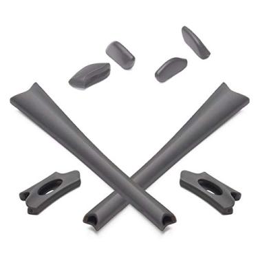 Imagem de Mryok Kits de substituição de fones de ouvido para óculos de sol Oakley Flak Jacket/Flak Jacket XLJ/Flak Jacket Asian Fit - Cinza único