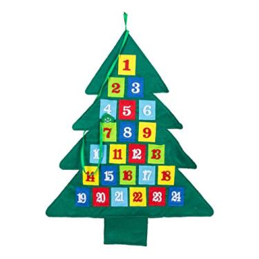 Imagem de Calendário Advento Árvore de Natal Amosfun Calendário para pendurar na parede Calendário Árvore para Decorações de Natal em Escritório Doméstico