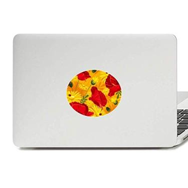 Imagem de Adesivo de notebook com estampa de flores de lona, pintura de plantas, emblema de vinil de milho