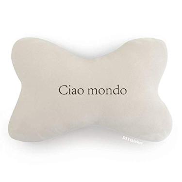 Imagem de DIYthinker Almofada para decoração de pescoço com acabamento de carro Hello World Italian