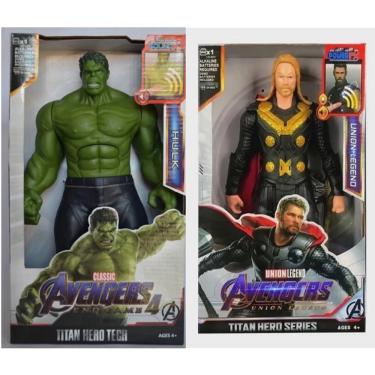 Imagem de Bonecos Hulk e Thor Avengers 30cm 2 Unidades