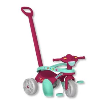 Triciclo Velotrol Tonquinha Motoca Infantil Dino Pink Menina