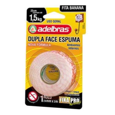 Imagem de Fita Dupla Face Espuma 24mm X 2M - Adelbras
