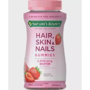 Imagem de Vitamina Nature's Bounty Hair, Skin & Nails Com Biotina - 140 Gummies