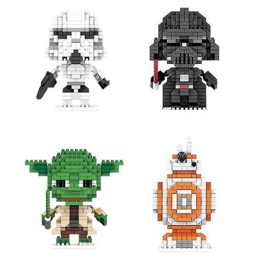 Imagem de 4pcs/set Star War Building Blocks Puzzle Micro 3d Figuras Ed