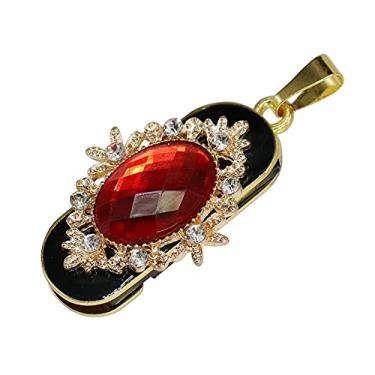 Imagem de Colar de flores de 16 GB modelo unidade USB Flash Drives Flash Drive Pen Drive USB 2.0 Flash Drive U Disk Drive USB Stick Pen Drive (vermelho)