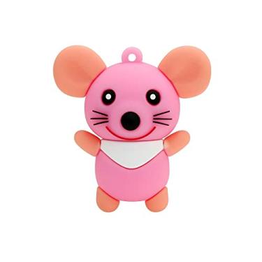 Imagem de 64 GB Pink Mouse Modelo Flash Drive USB 2.0 de alta velocidade Memory Stick Thumb Drive Jump Drive Zip Drive para armazenamento de dados e backup