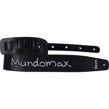 Imagem de Correia Para Violão. Guitarra E Baixo Luxo Preto Mundomax