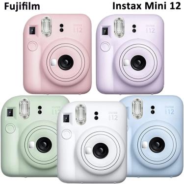 Imagem de Câmera instantânea Fujifilm-Instax Mini 12  rosa flor  azul pastel  verde menta  branco argila  roxo