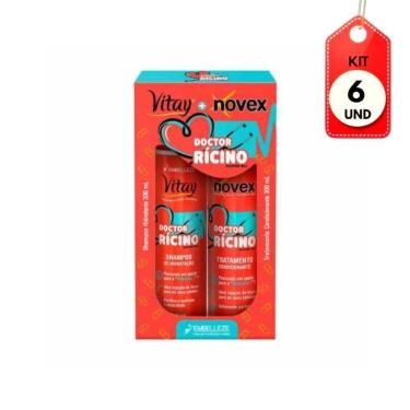 Imagem de Kit C/06 Novex Vitay Doctor Rícino Kit Shampoo E Condicionador 300ml