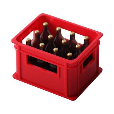 Imagem de Caixa de garrafas de cerveja em miniatura Dollhouse Beer Storage toyandona