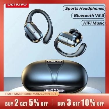 Imagem de Lenovo XT80 Sports Wireless Headphones com microfone  controle de botão  LED Power Display  som