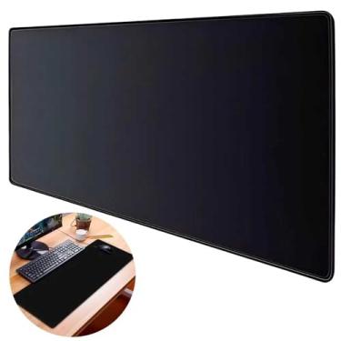 Imagem de Mouse Pad Gamer Grande Preto Liso Sem Estampa Costurada