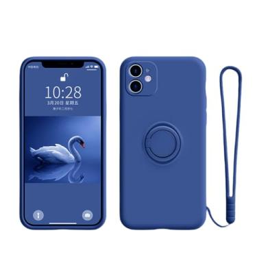 Imagem de Capa de suporte de telefone com anel de silicone líquido para Samsung Galaxy S23 Ultra Plus S22 S21 FE S10 S10E S8 S9 Plus Capa protetora, azul, para S9