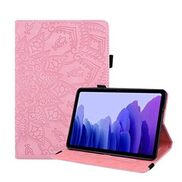 Imagem de YBFJCE Capa para Samsung Galaxy Tab A7 de 10,4 polegadas 2022/2020, capa protetora fina com suporte para lápis, capa fólio de couro PU premium para Samsung Galaxy Tab A7 2022 (SM-T500/T505/T509), rosa