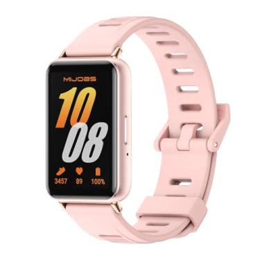 Imagem de MIJOBS Pulseira de silicone compatível com Samsung Galaxy Fit 3 SM-R390 para mulheres e homens, acessórios de substituição para Samsung Galaxy Fit3